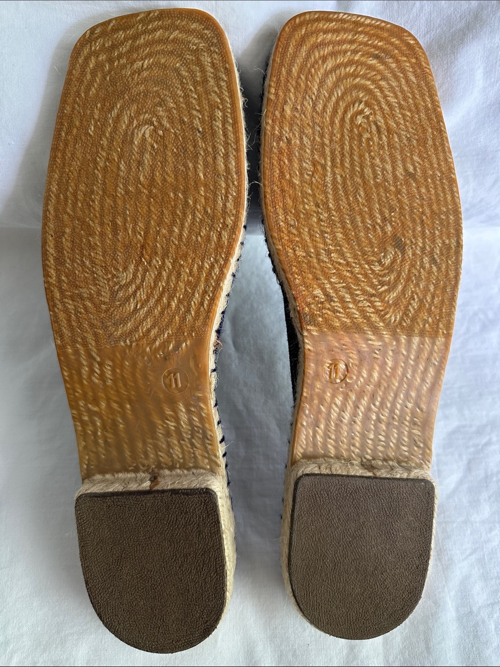 Eddie Bauer Espadrille Flats Size 11 Navy Denim Slip On Coastal Casual - Picture 5 of 6
